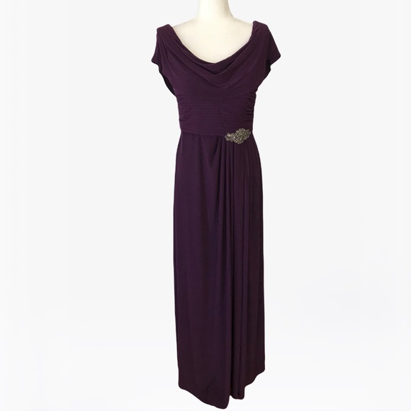 Alex Evenings Cowl-Neck A-Line Women’s Dress - 6/8 - Picture 15 of 17
